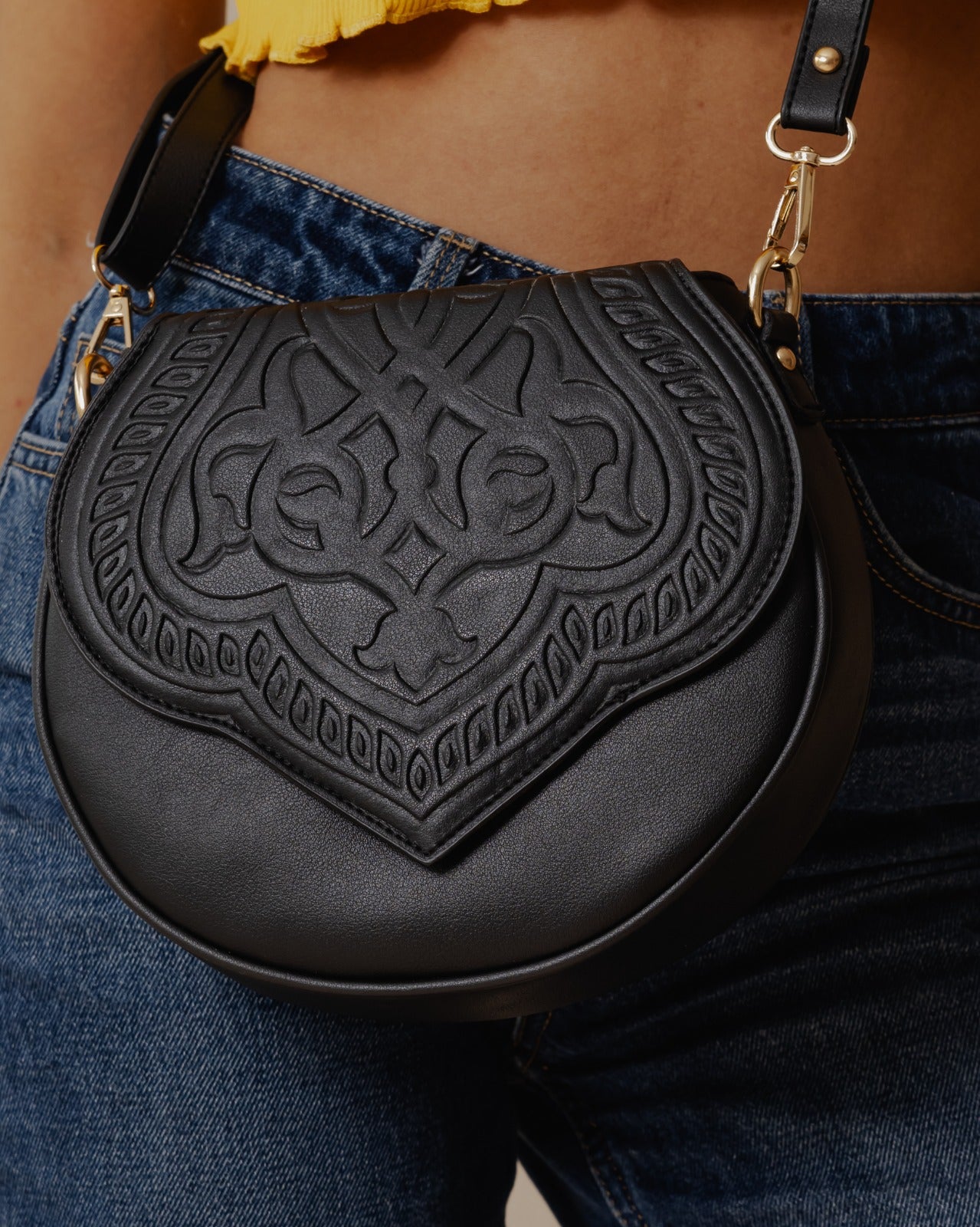 Bolso bandolera Jali negro