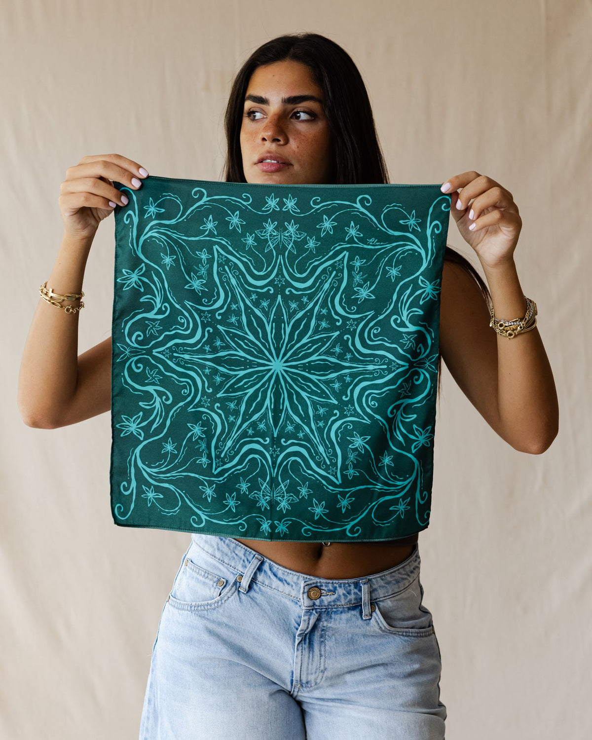 Weaving Earth Scarf In Green
