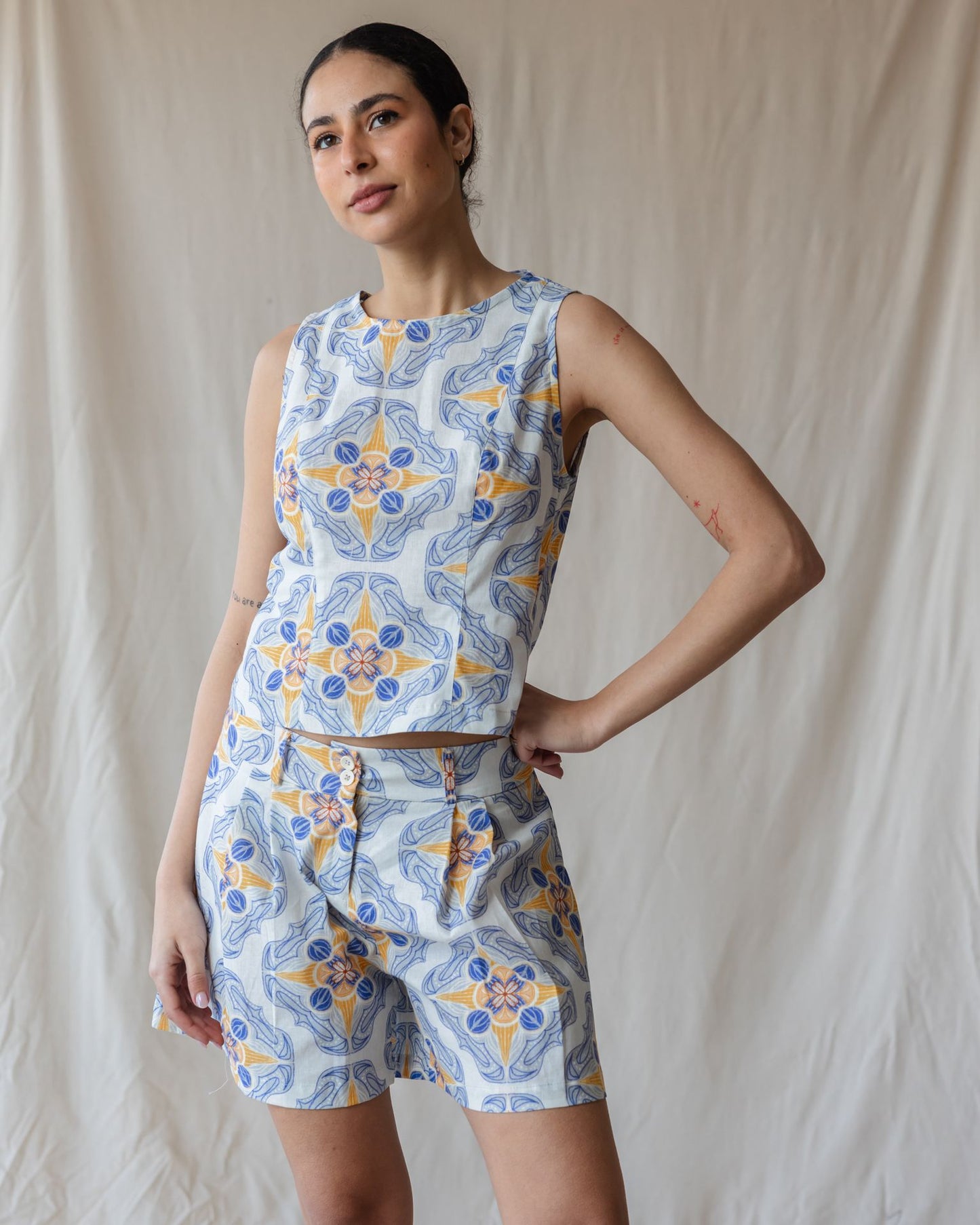 Conjunto de Lino Estrella Mediterránea