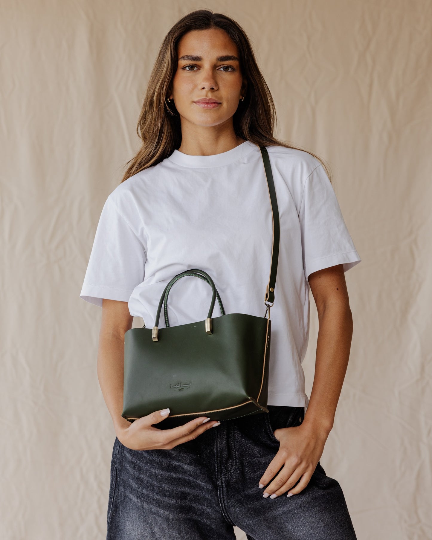 Bolso Luce de piel · Oliva