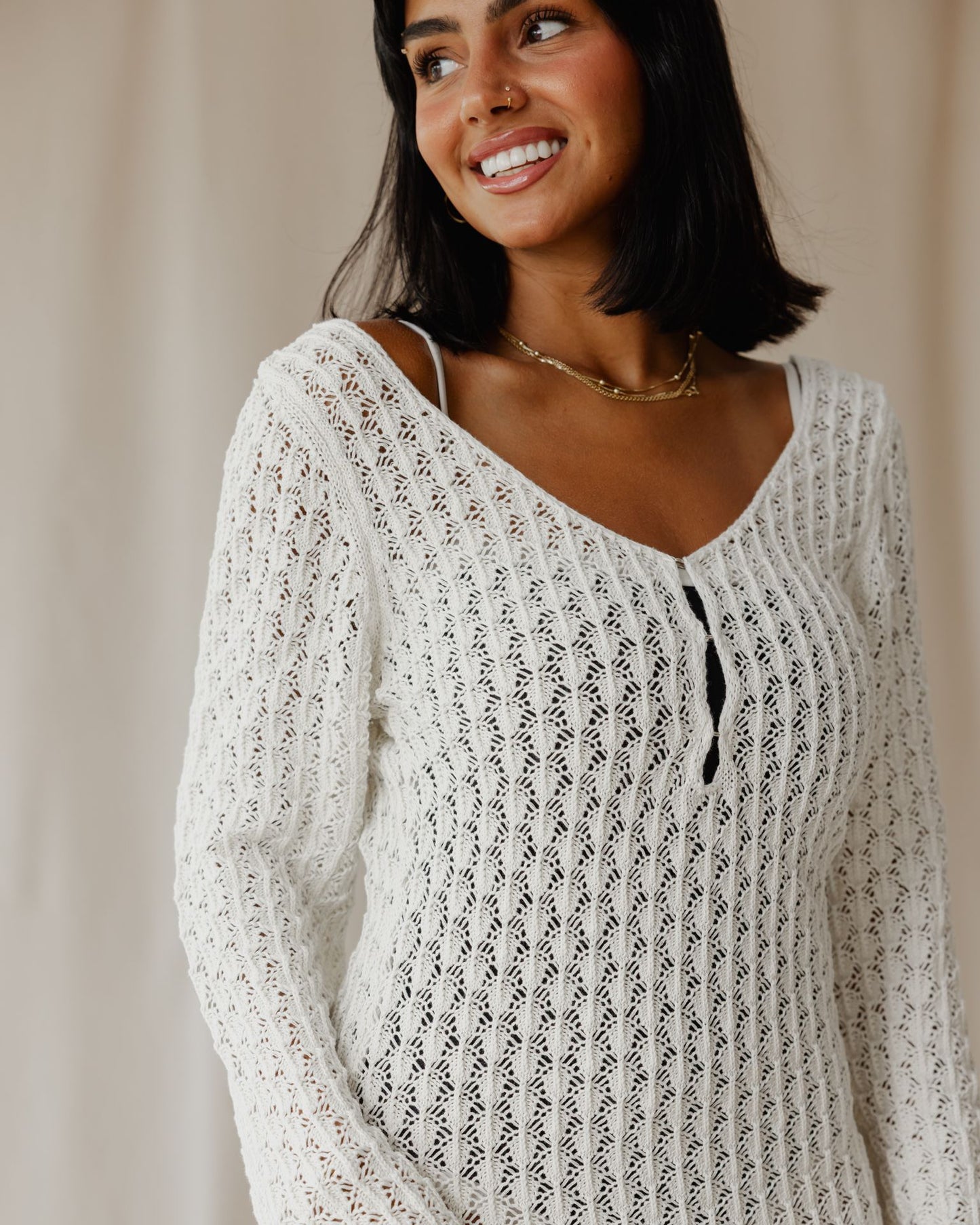 Robe en tricot blanc Veloura