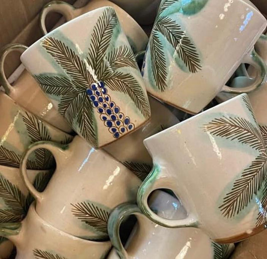 Taza Grabada con Palmera