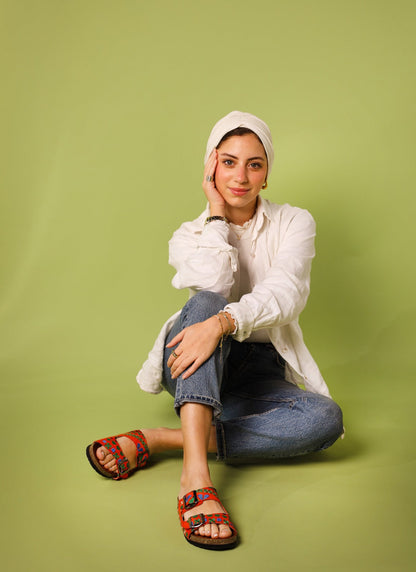 Sandali Boho Lines Hot Orange