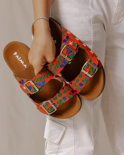 Sandali Boho Lines Hot Orange