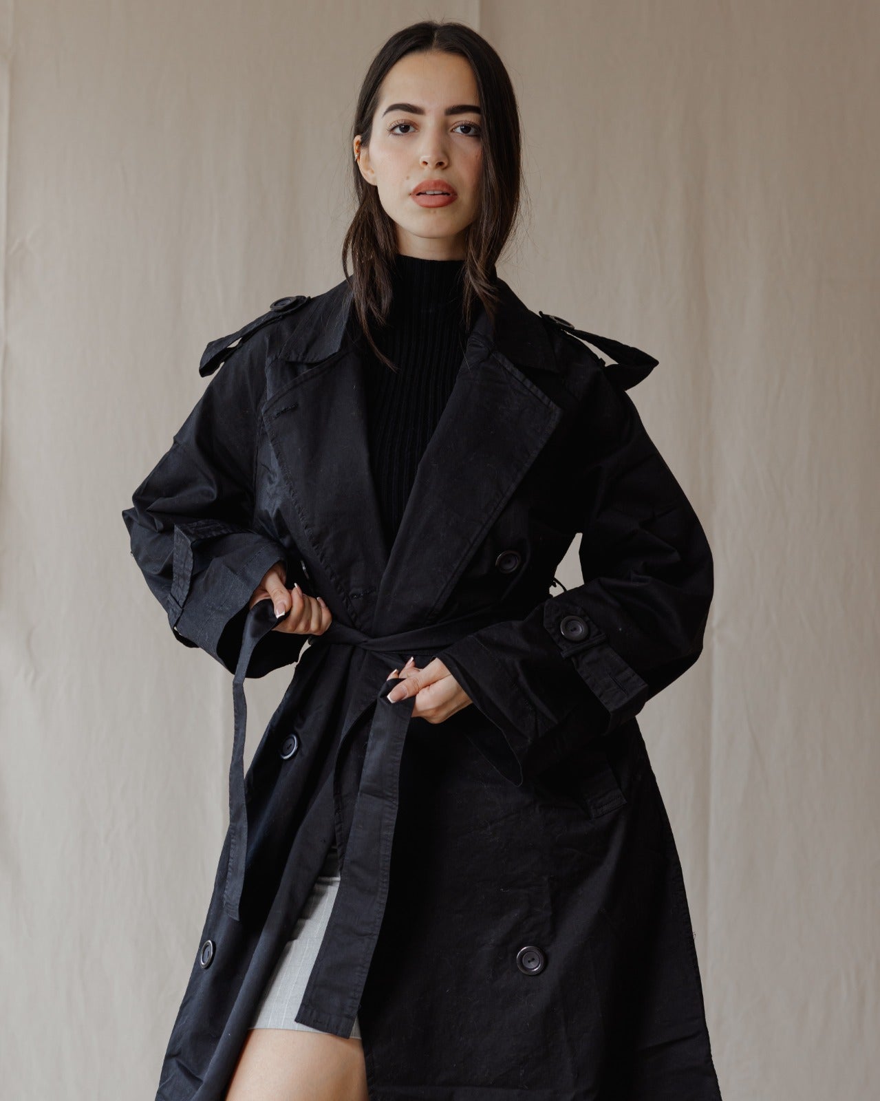 Trench Relax Fit Nero