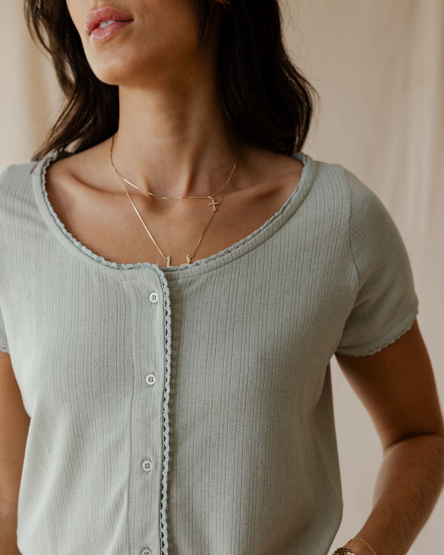 Belle Bow Olive Top