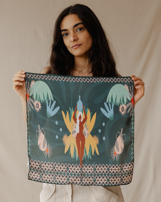 Egyptian Goddess Energy Scarf In Green