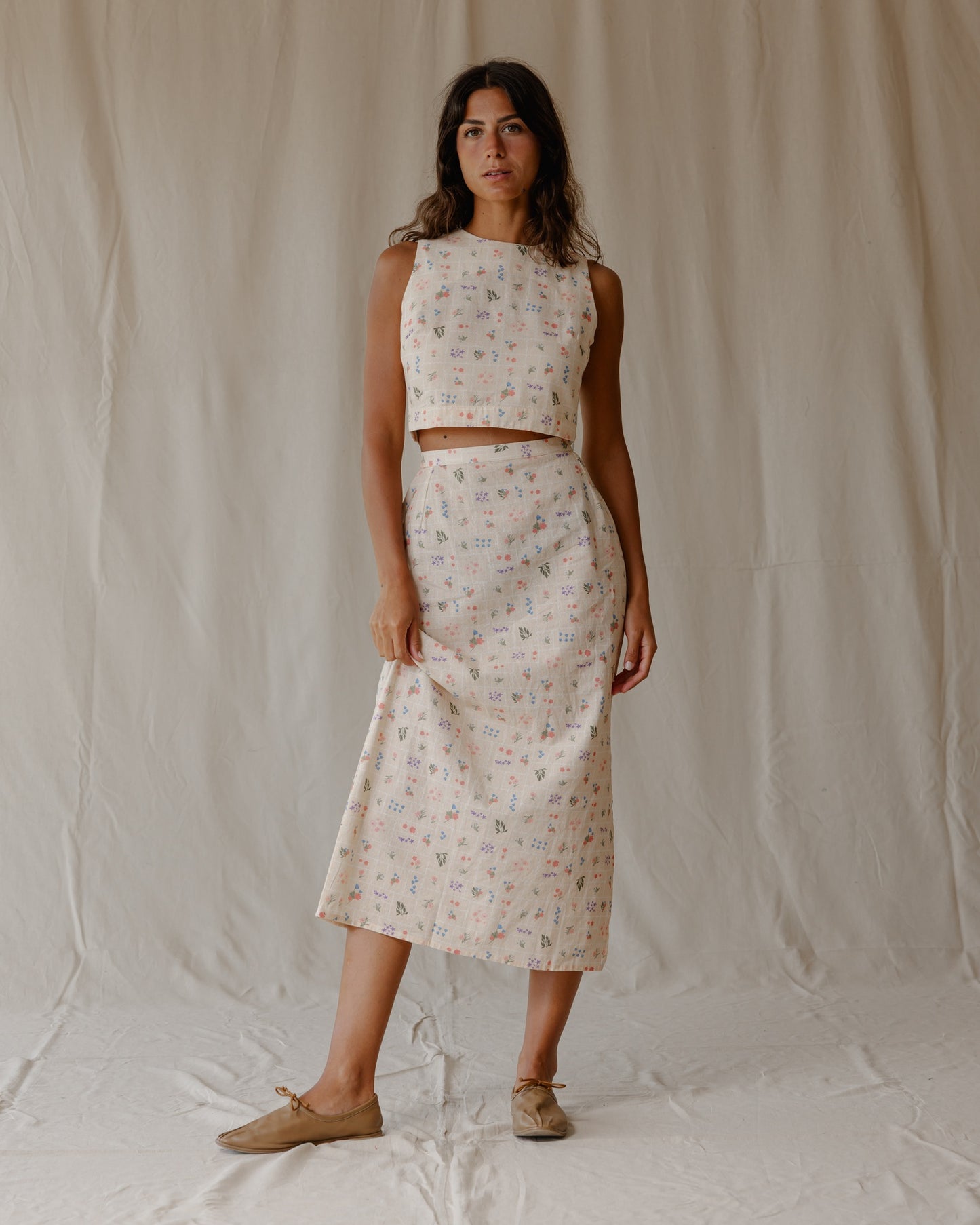 Summer Postcard Beige Skirt