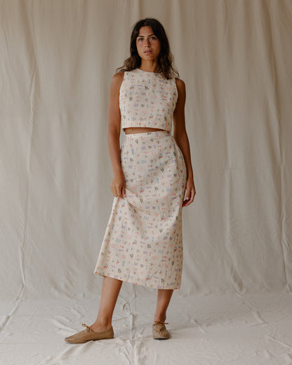 Summer Postcard Beige Skirt