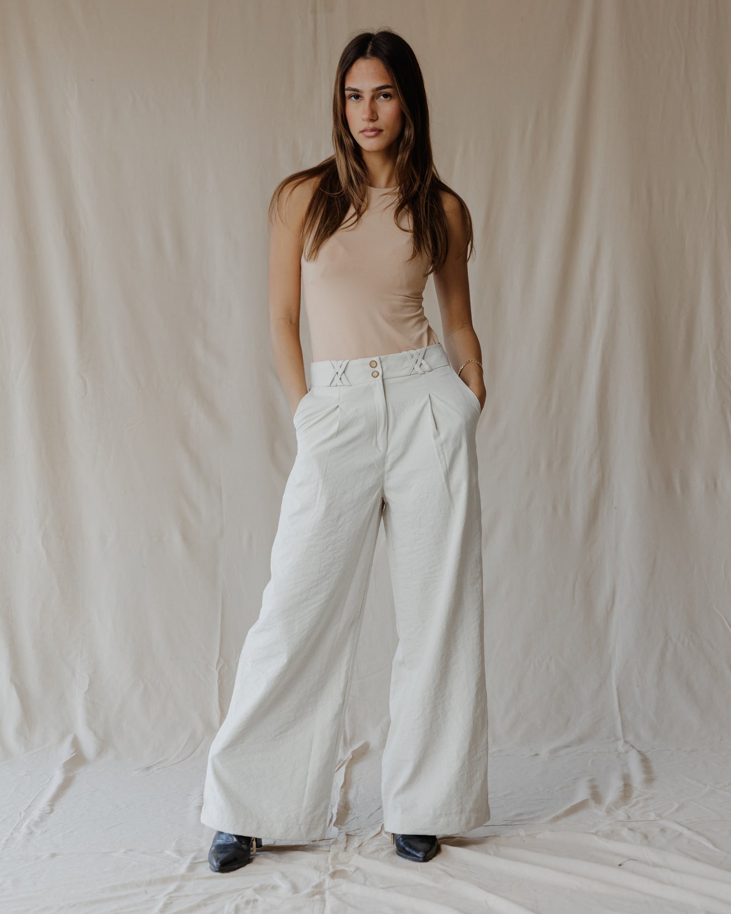 Pantalones X Stitch Blancos