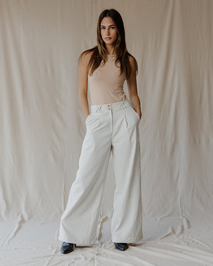 Pantalones X Stitch Blancos