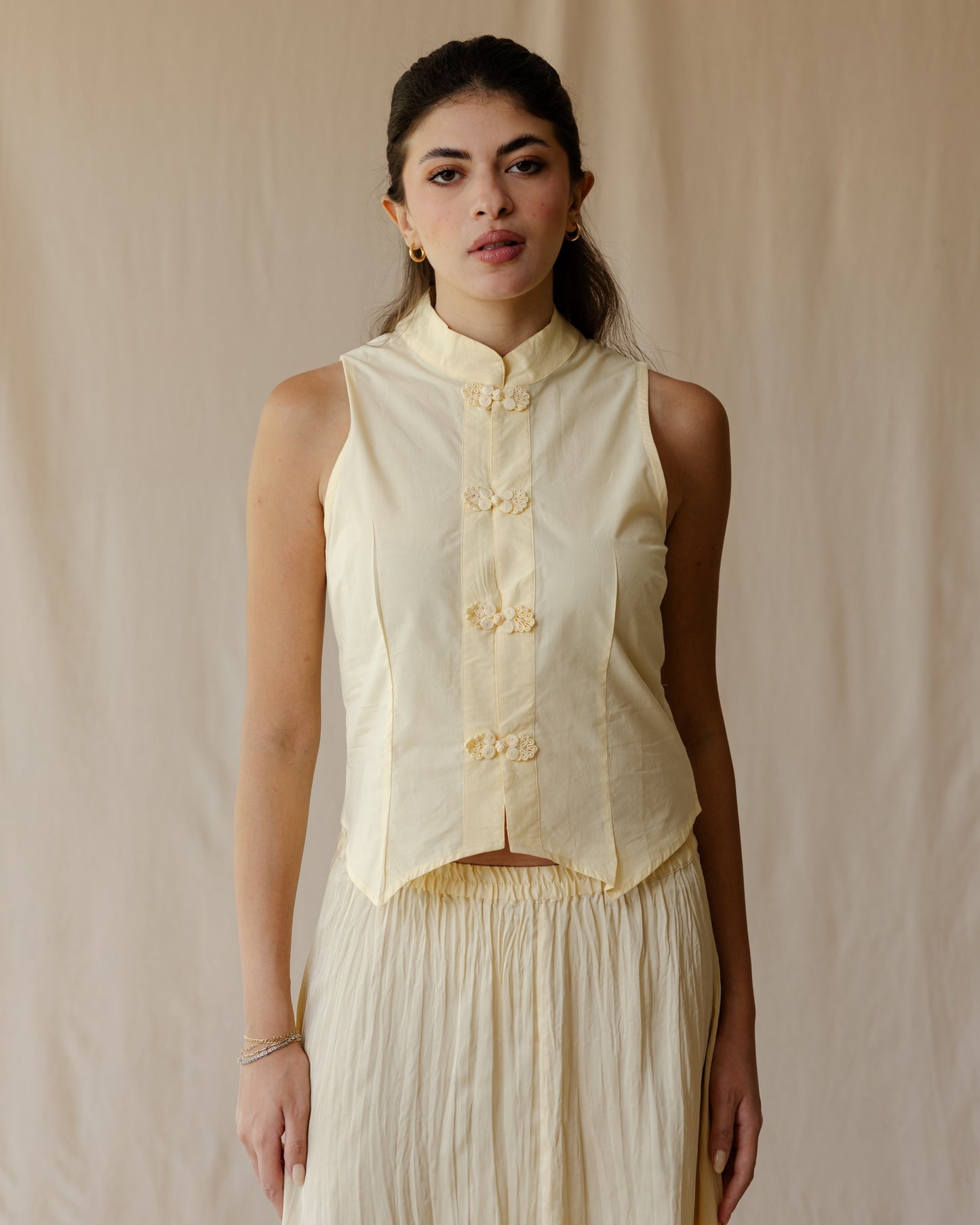 Empress Knot Butter Yellow Vest