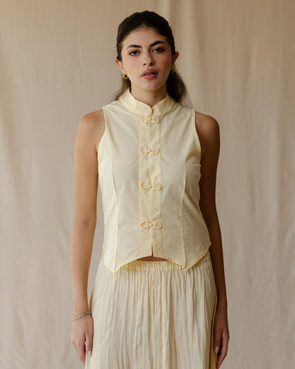 Empress Knot Butter Yellow Vest