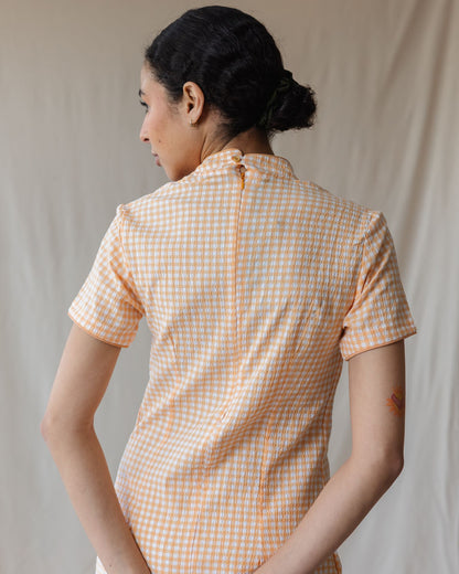 El Vestido Kyoto Vichy Naranja