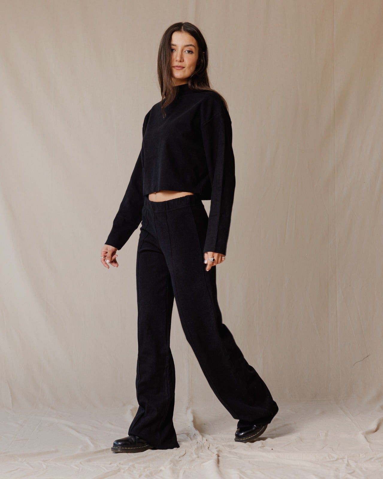 Relaxed Cashmere Set Black