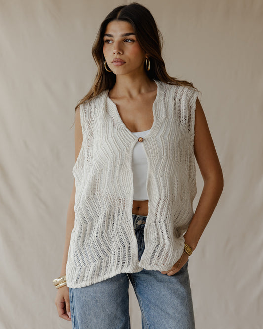 Waveline Vest Off-White