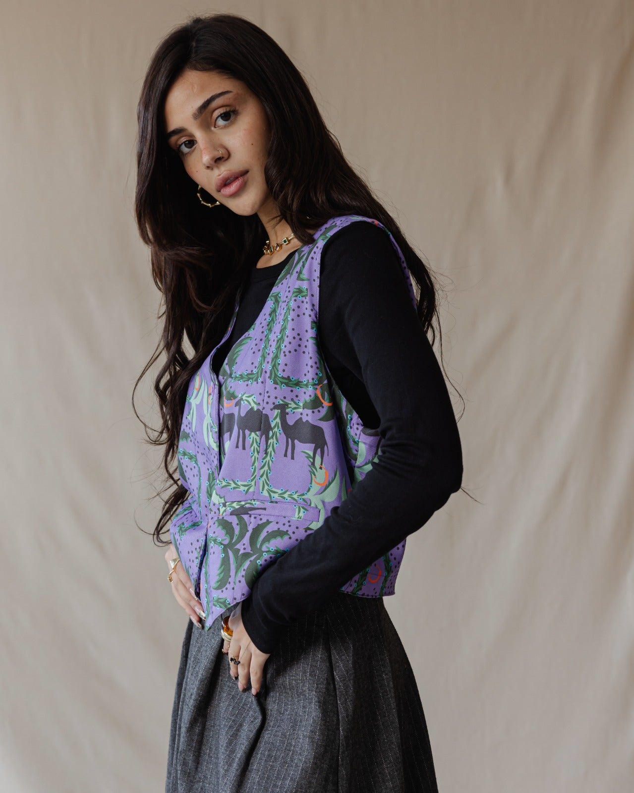 Camel Maze Weste Lila