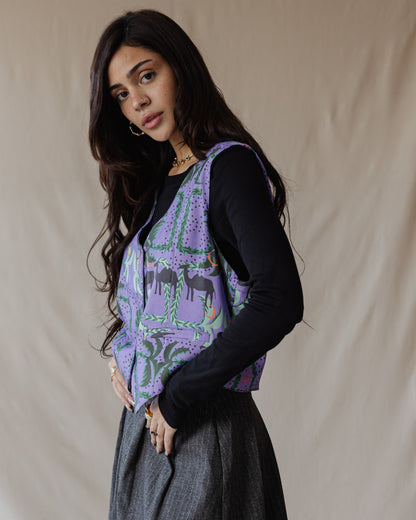 Camel Maze Weste Lila