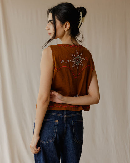 Chaleco Stitched Memories en Camel