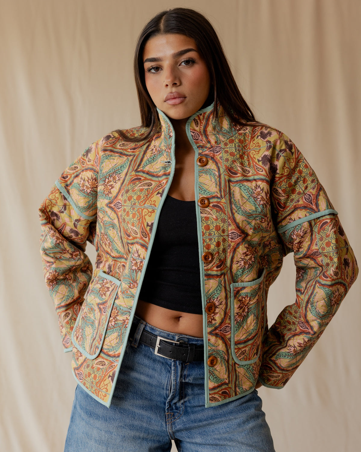 Citrus Courtyard Quilted Jacket