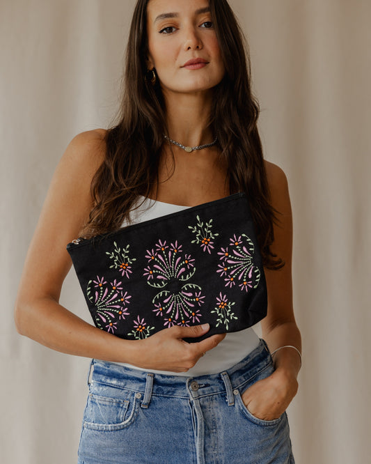 Borsa ricamata Petal Pop