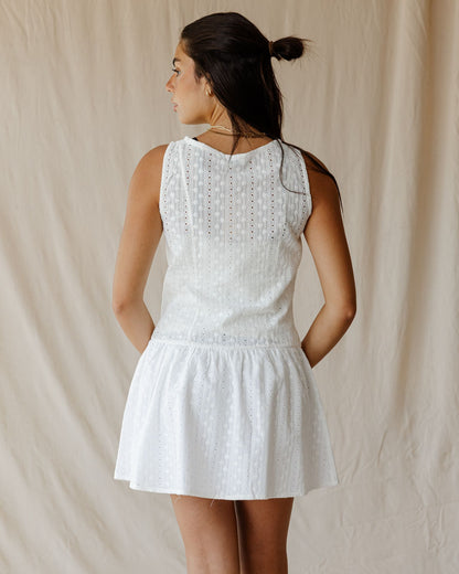 Ivory Picnic Mini Dress