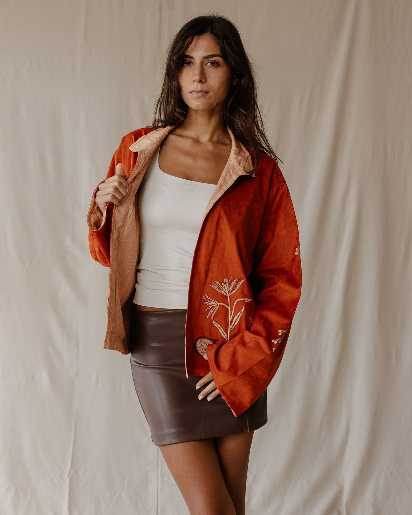 Embroidered Fig Garden Jacket