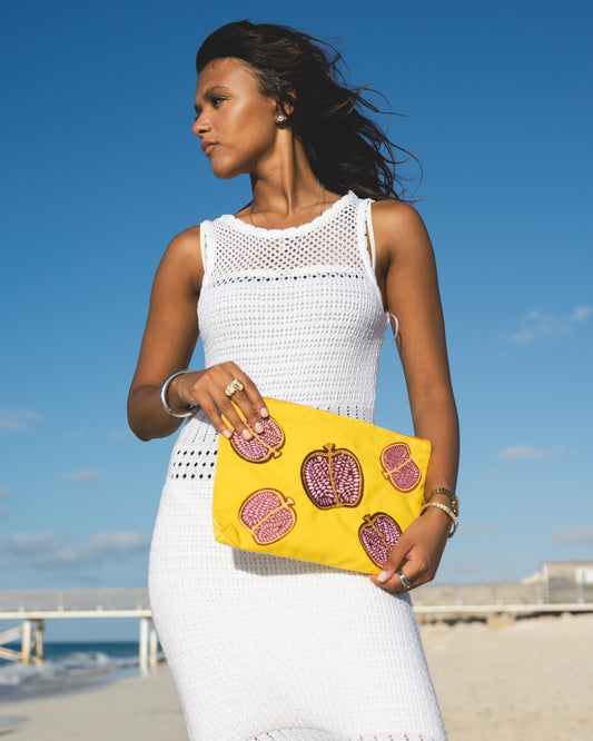 Pom Power Embroidered Pouch