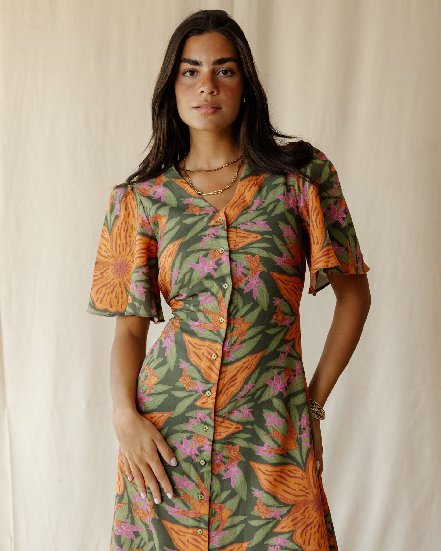 Botanical Garden Dress In Green