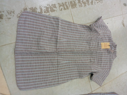 The Kyoto Gingham Brown Dress