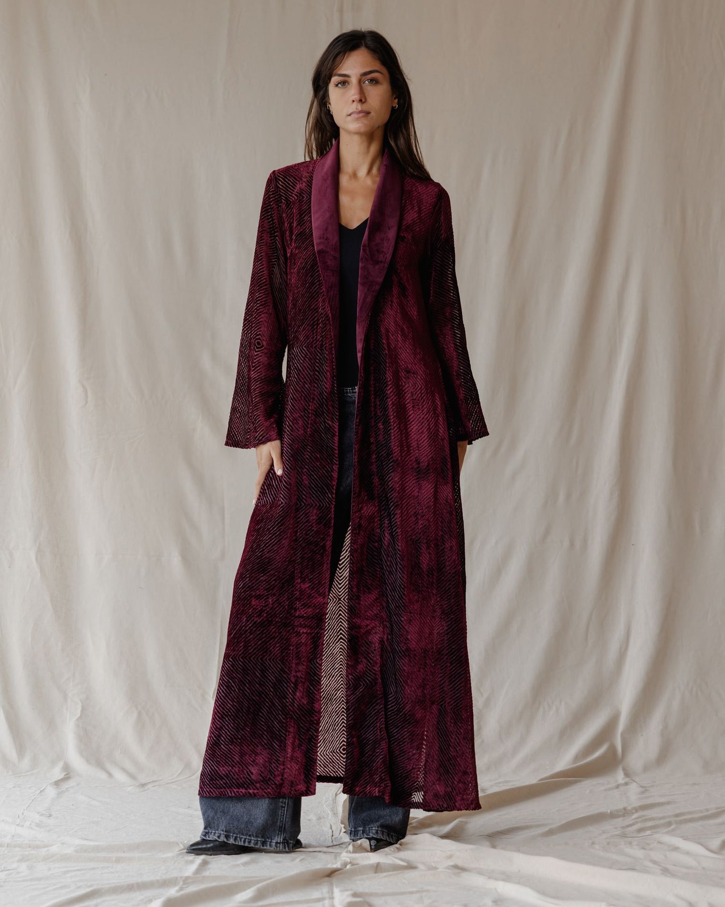 Wine Ripple Dreamcoat Cardigan
