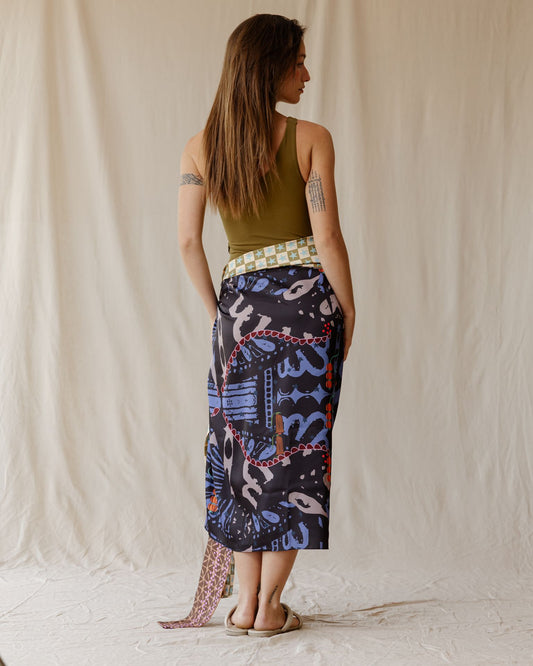 Horse Eden In Black Sarong