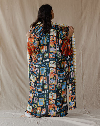 Rooted Legacy Satin-Kimono
