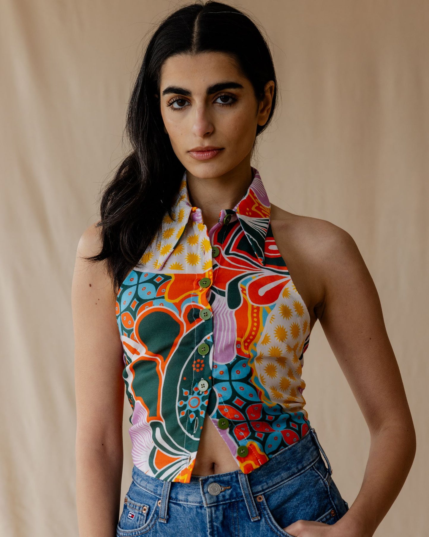Camisa Patchwork Terra