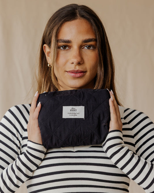 Neceser de Maquillaje Negro Esencial