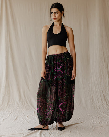 Pantalones Noir Bloom