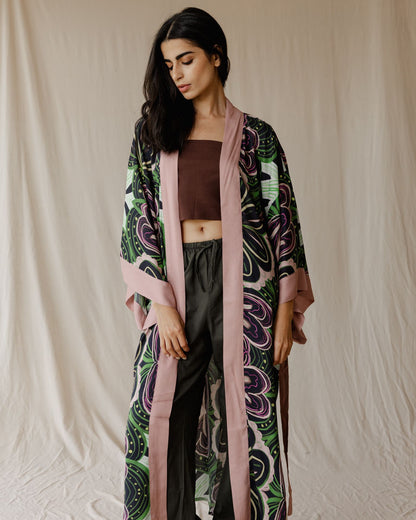 Kimono Emerald Bloom