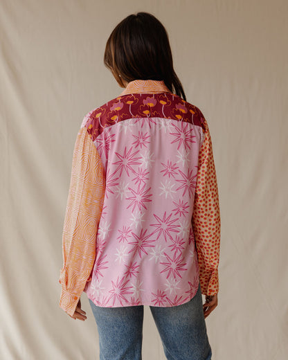 Retro-Mix-Shirt in warmen Tönen