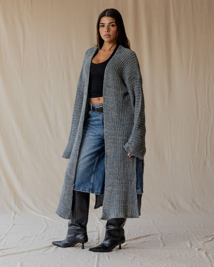Mara Grey Knit Cardigan