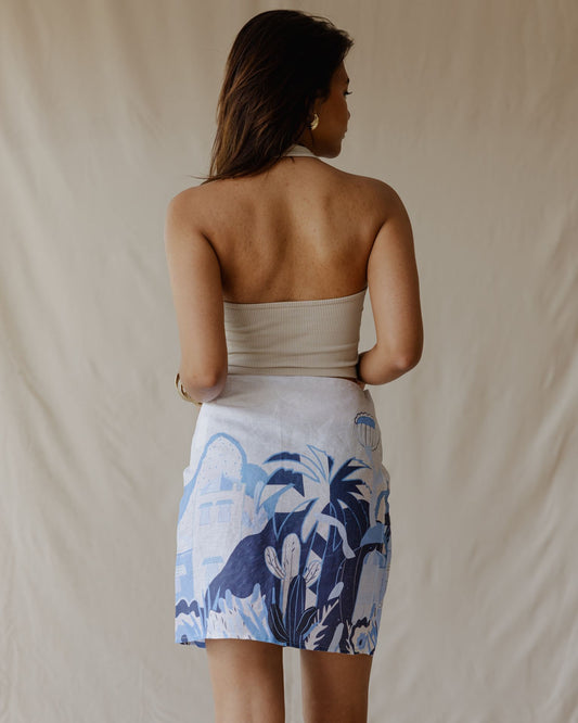 Off-White Midnight Oasis Linen Skirt