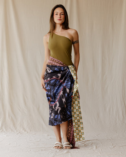 Horse Eden In Black Sarong