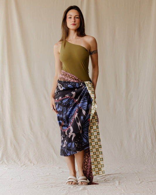 Horse Eden In Black Sarong