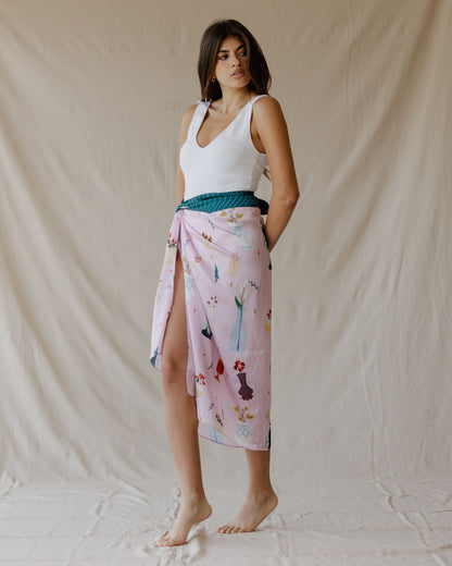 Botanical Daydream Sarong Rosa