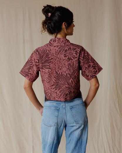 Camisa Antique Bloom en Burdeos