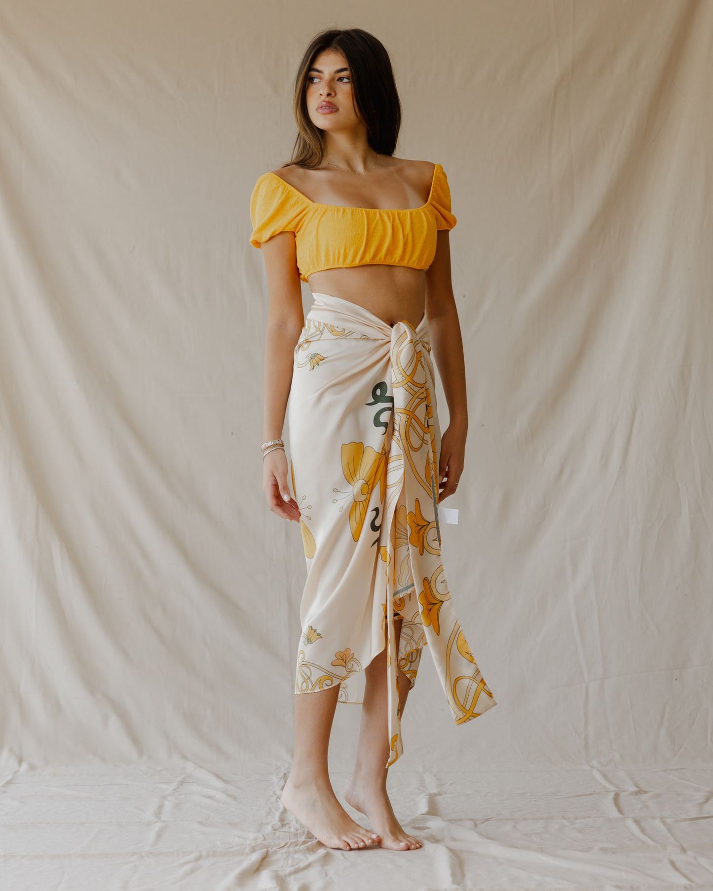 Golden Petal Muse Sarong