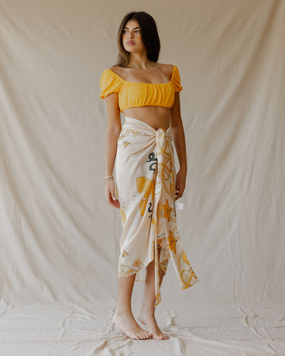 Golden Petal Muse Sarong