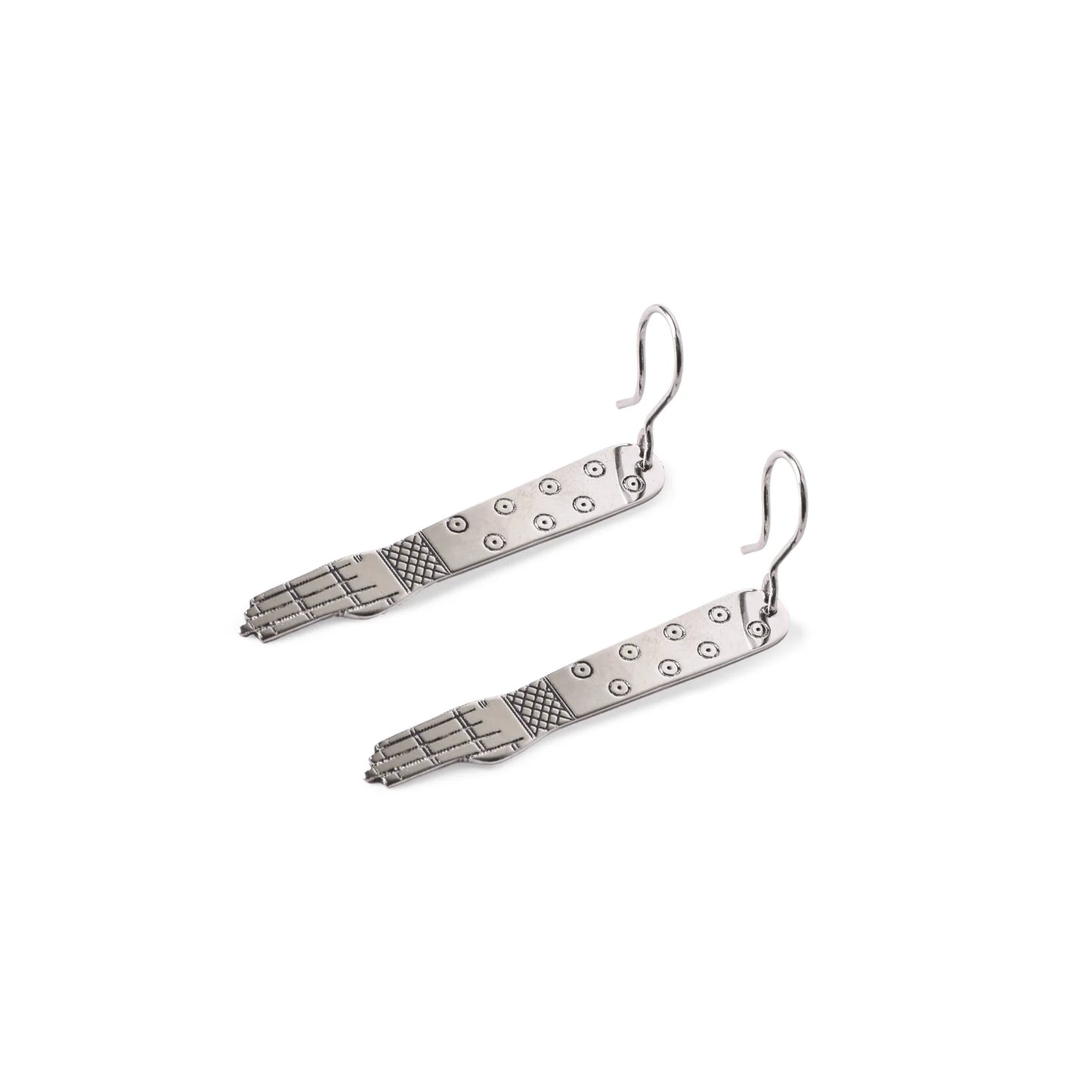 Silver Platted Clappers Earrings