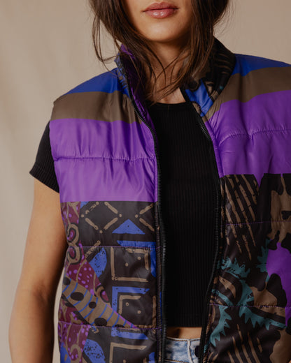 Gilet impermeabile multicolore in coccodrillo