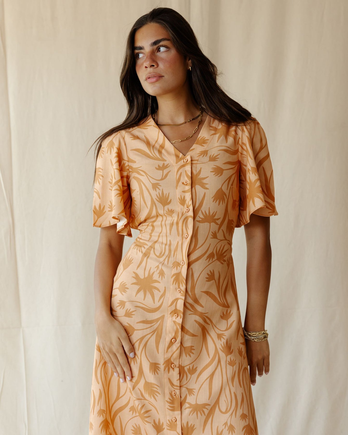 Wilderness Dress In Orange