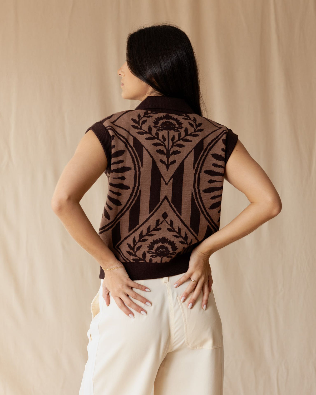 Taupe Knit Vest